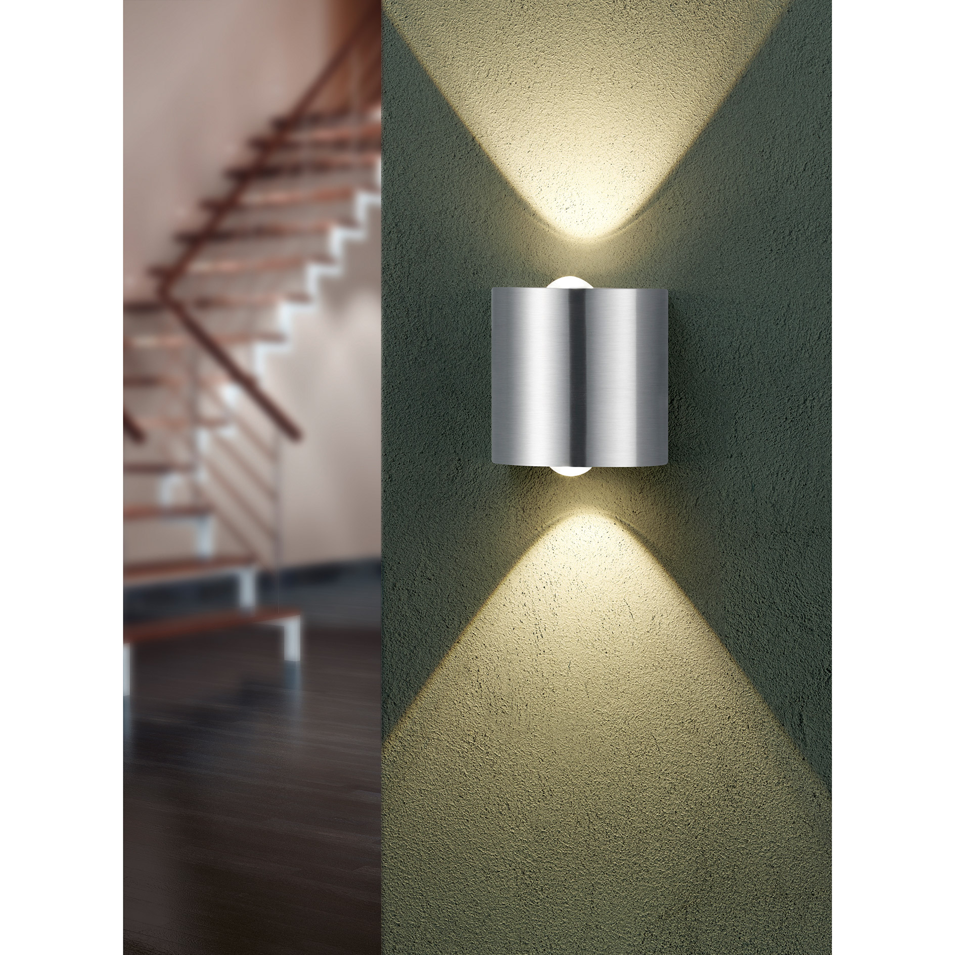 LED-Wandleuchte - Nickel matt