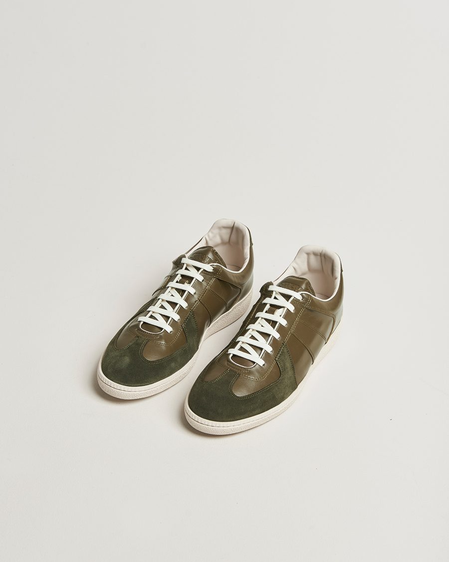 Sweyd Nappa/Suede Army Trainer Green