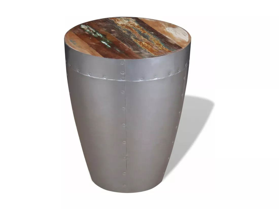 Tabouret aviateur Bois de récupération massif