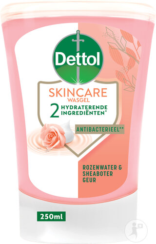 Dettol Nourish Recharge No-Touch Savon Antibactérien Beurre de Karité Flacon 250ml