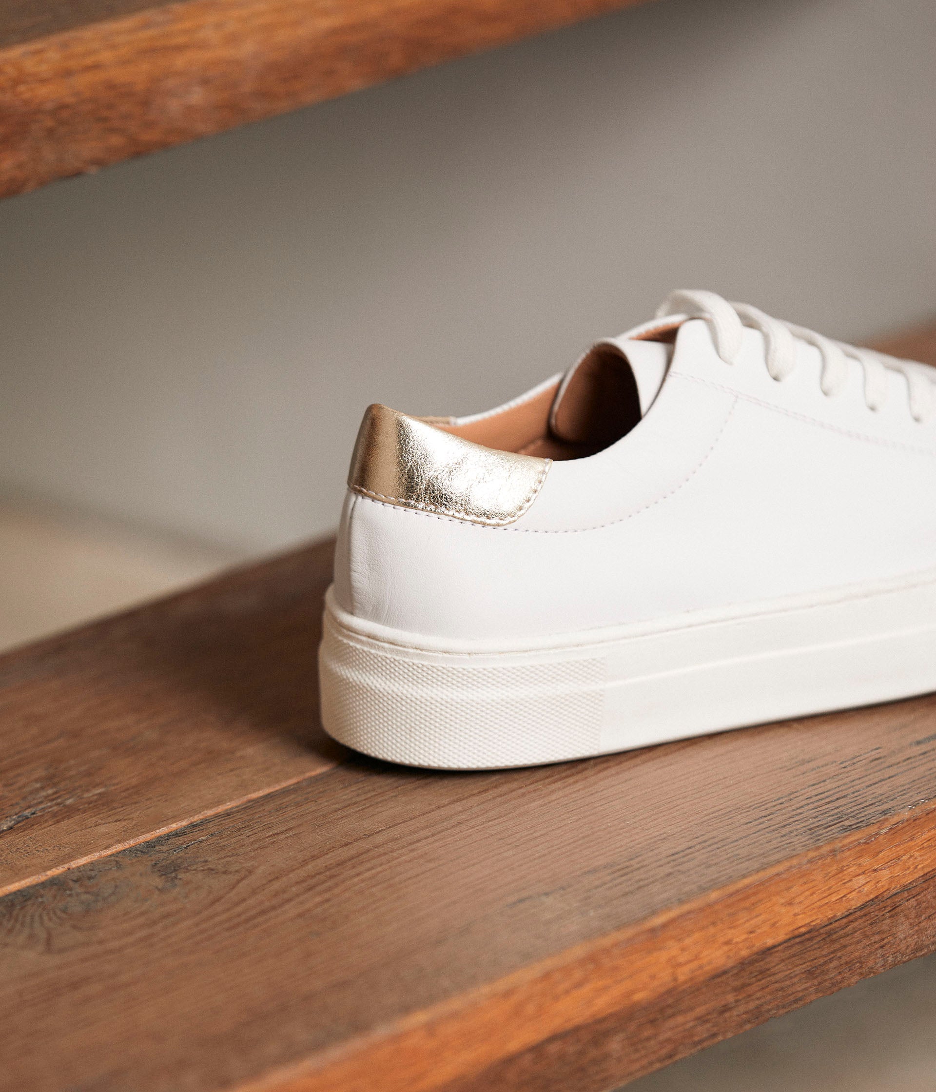 Baskets blanches cuir Annael