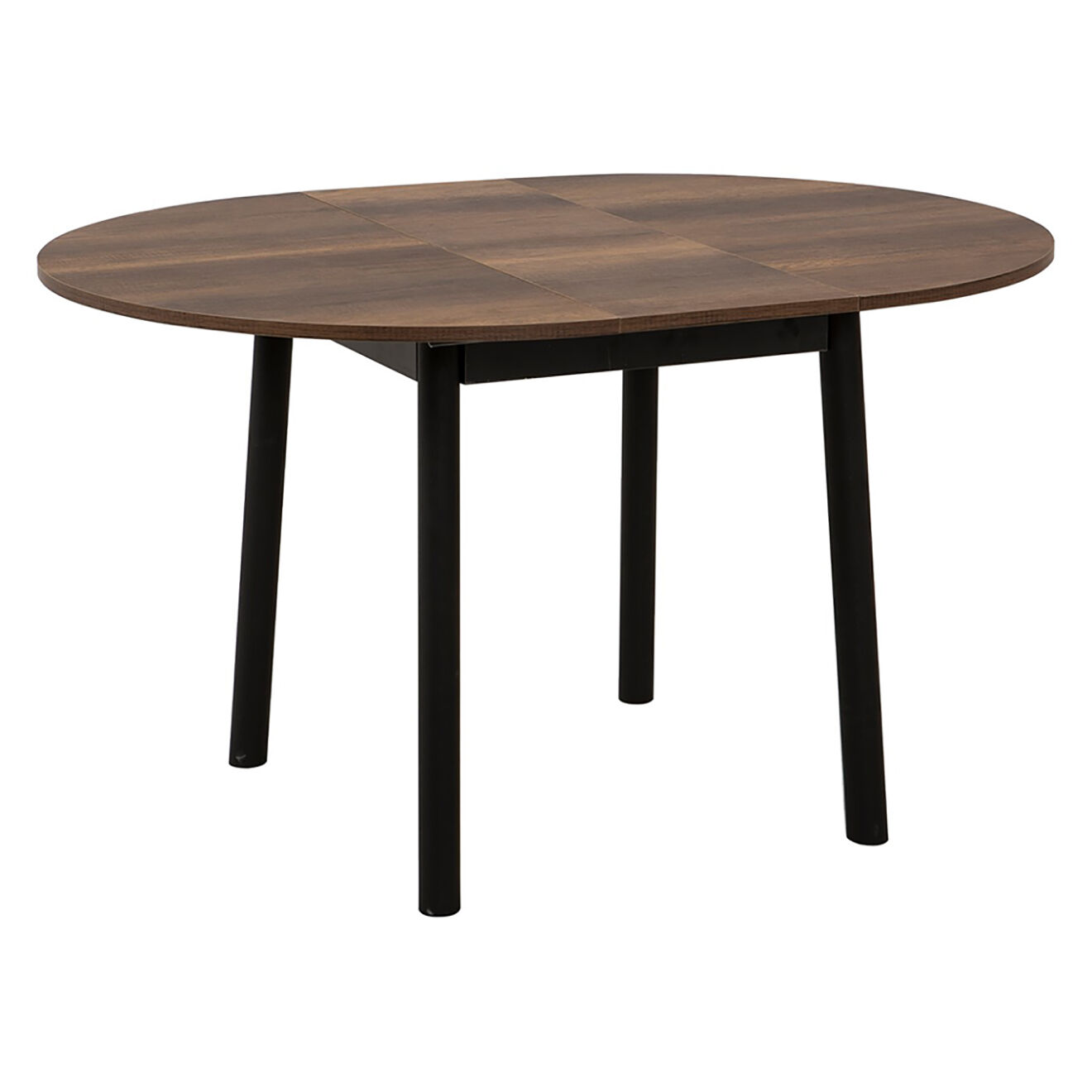 Homitis Table extensible + 2 Chaises Oliver noir/noyer