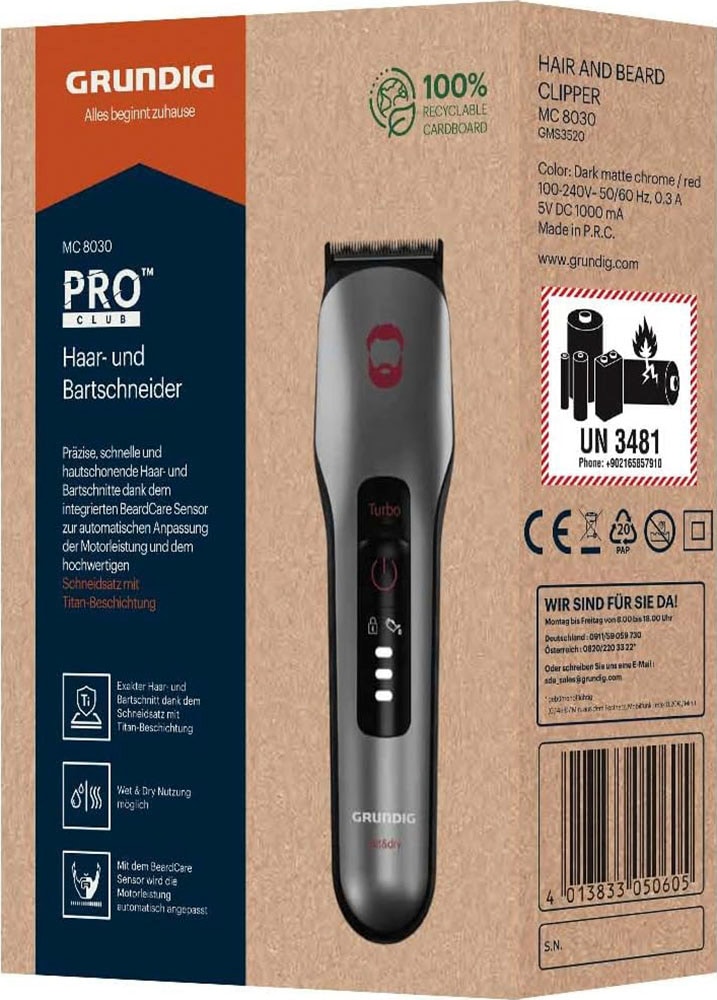 Grundig Haar- und Bartschneider »ProClub MC 8030« 2 Aufsätze