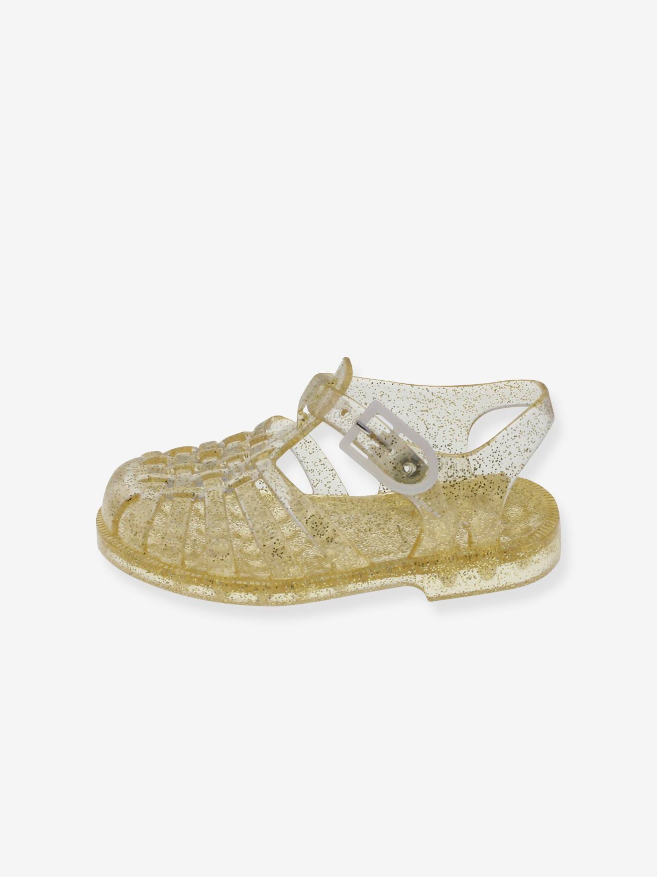 Sandálias Sun Méduse® para meninas, amarelo metálico claro