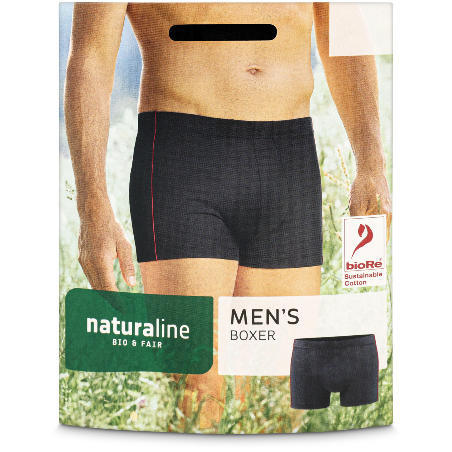 Naturaline Textil Herren Boxer schwarz L