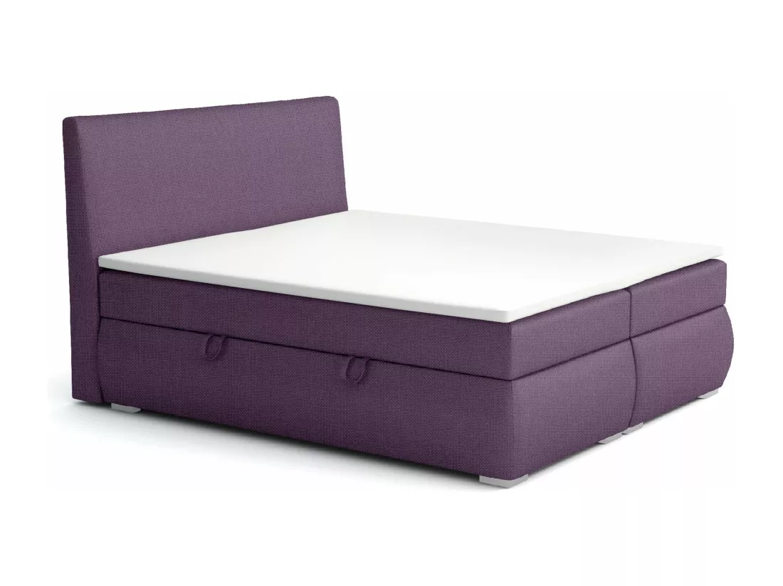LIT BOXSPRING avec tiroirs de rangement Buffalo 140x200 cm, Orinoco 65 (Violet foncé)
