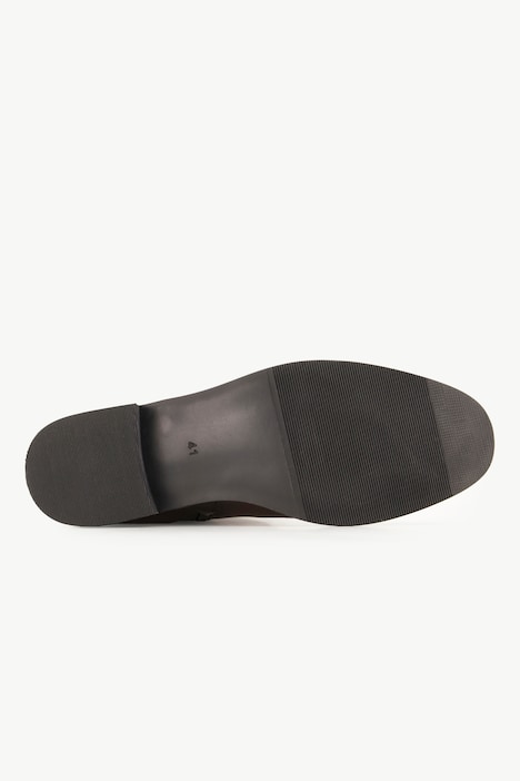 Lederstiefel, XL-Schaft, Elastikeinsatz, Weite H