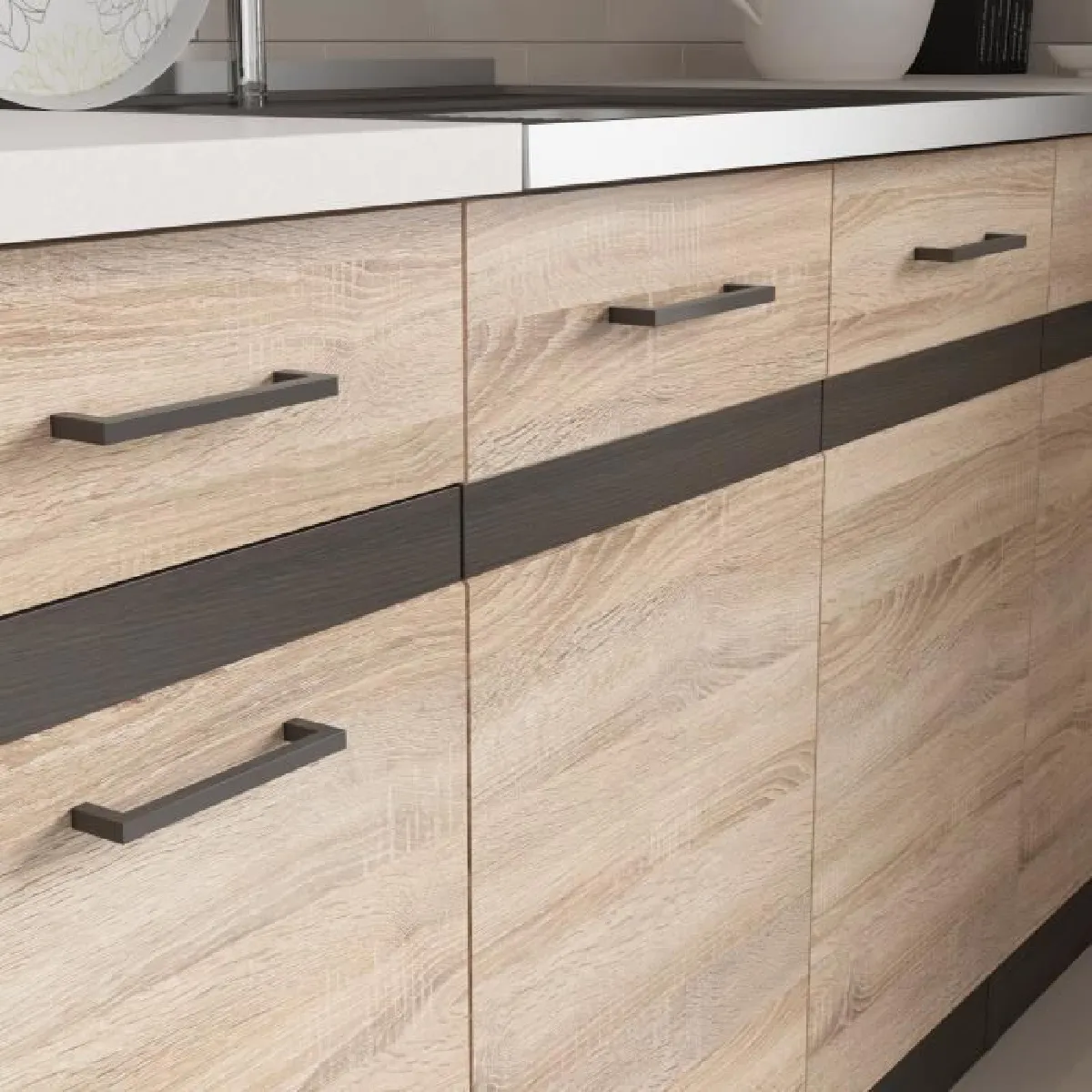 CSTORE JUNONA Cuisine d'angle - Chêne Sonoma