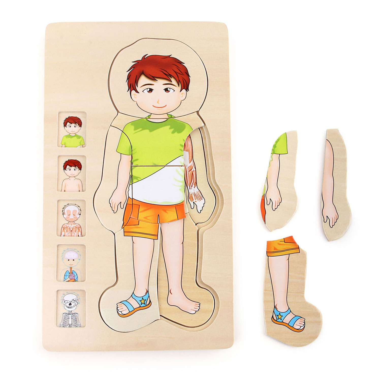 Small Foot-Houten Lichaamspuzzel Jongen, 29st.