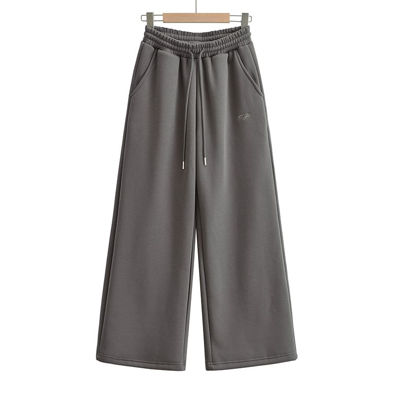 Faiar - Hoge taille effen wijde joggingbroek