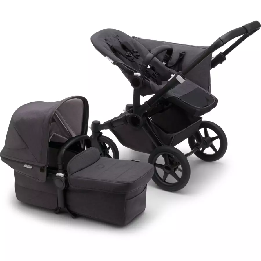 bugaboo Kombikinderwagen Donkey 5 Mineral Mono Complete BlackWashed Black
