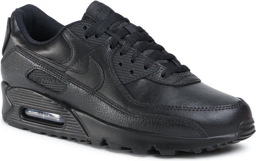 Nike Air Max 90 Leather Heren Sneakers Black Black-Black