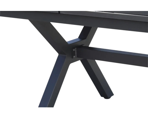 Uitschuifbare eettafel Destiny GARDA 160 x 100 x 75 cm aluminium