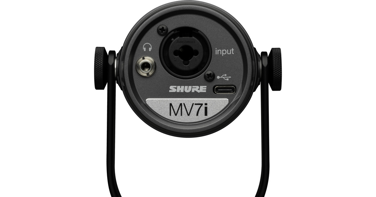 SHUREMV7i Slimme Microfoon & Interface  (Zwart)