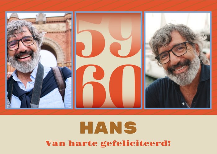 Greetz | Verjaardagskaart | 60 jaar | met naam