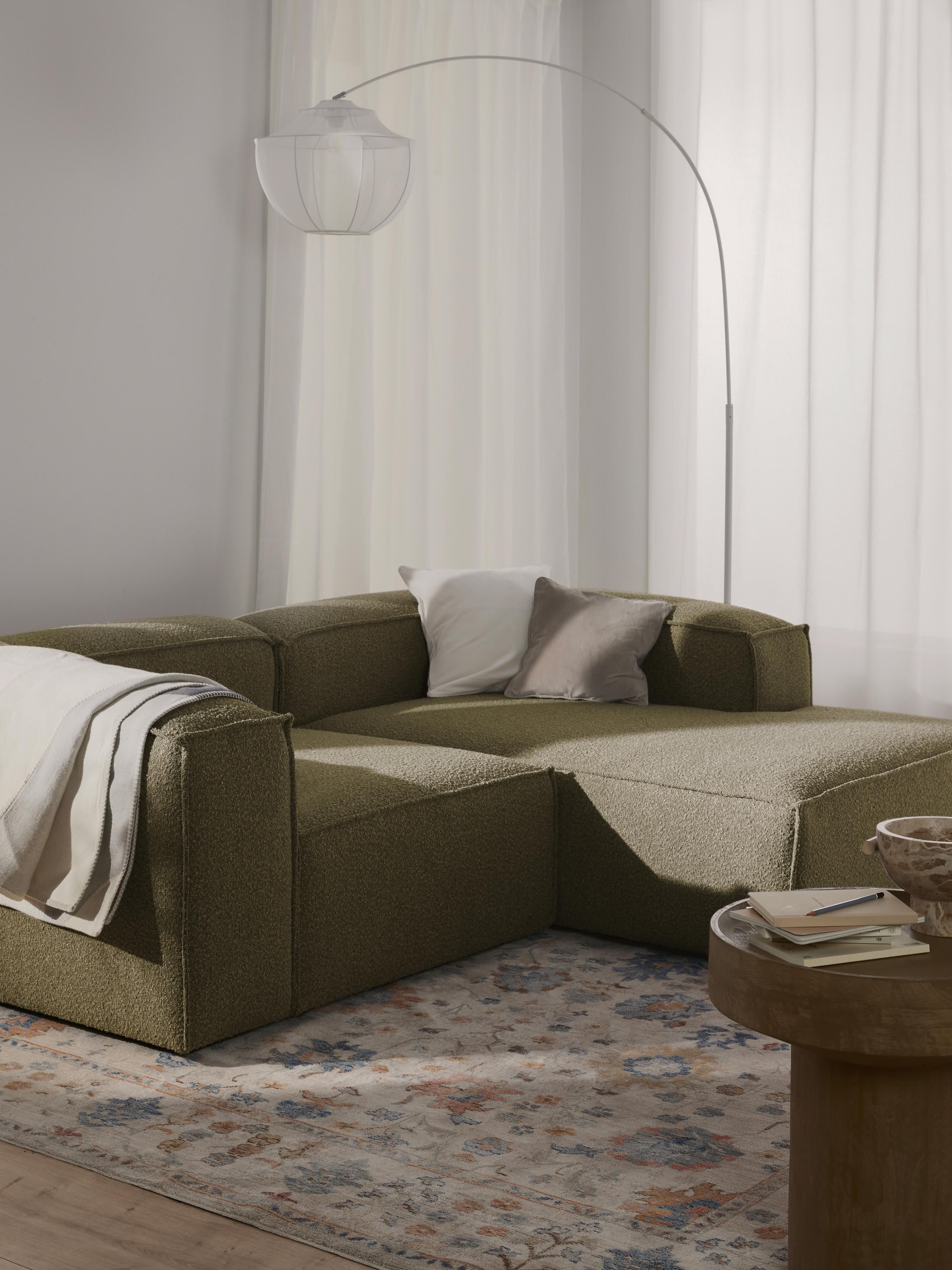 Bouclé modulaire hoekbank Lennon (2-zits)
