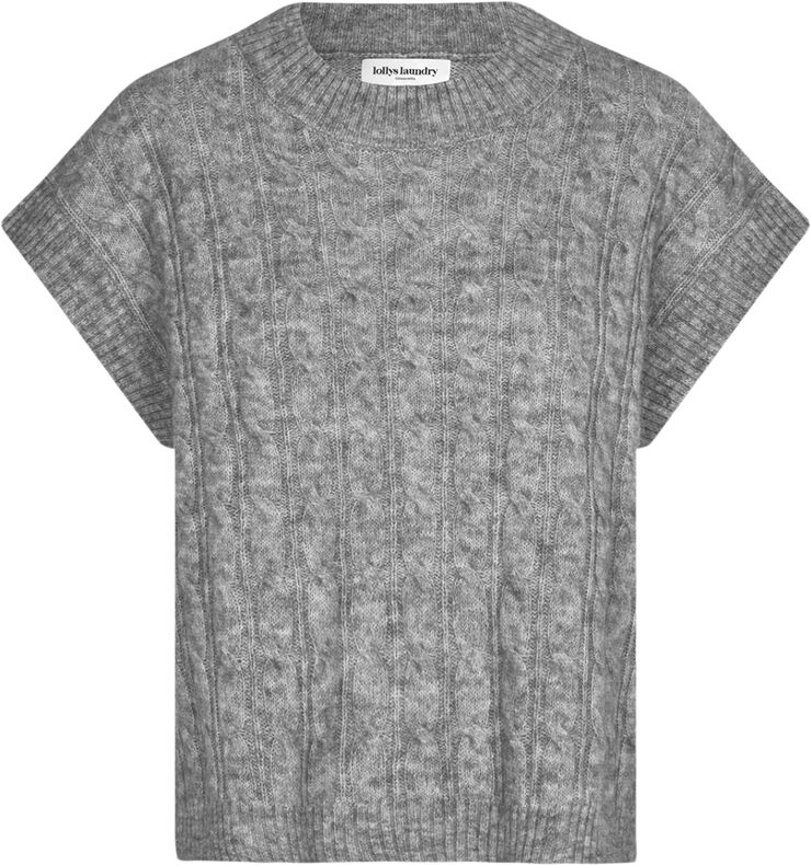 Lollys Laundry FinnLL Vest SL Light grey melange