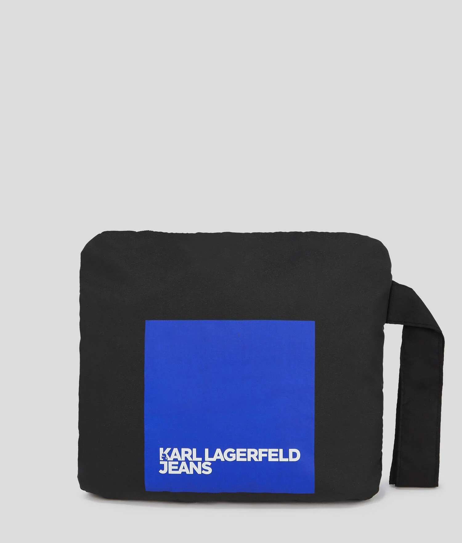 PONCHO À CAPUCHE AVEC LOGO CARRÉ - Noir