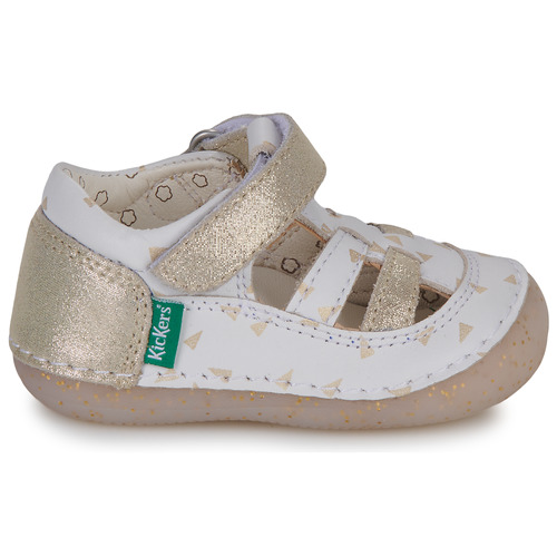 Kickers - SUSHY - Blanc / Doré