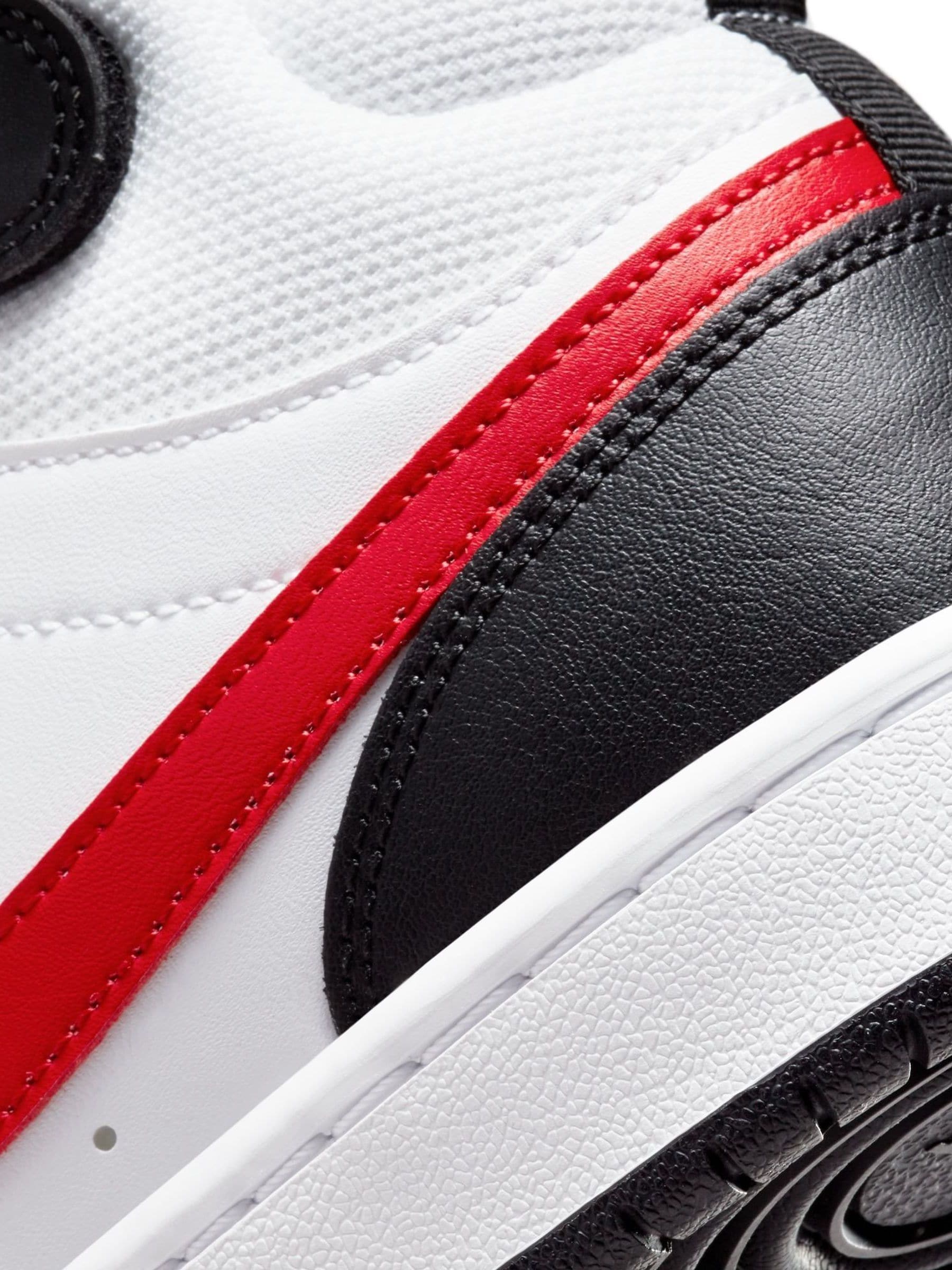 Rood/wit - Nike Court Borough Mid sneakers voor jeugd