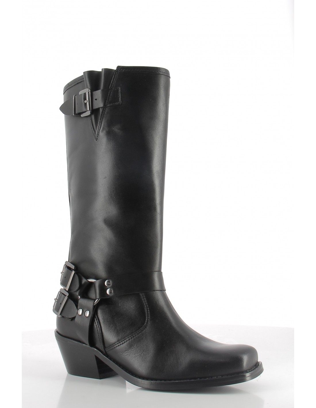 hylton Bottes Femme Cuir Noir Cole