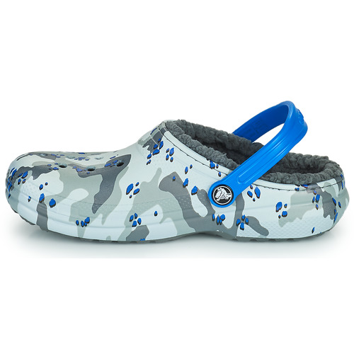 Crocs - CLASSIC LINED CAMO CG K - Gris / Bleu