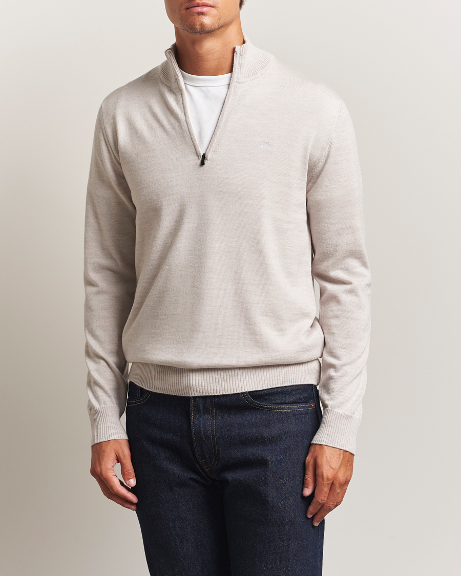 J.Lindeberg Kiyan Merino Half Zip Moonbeam Melange