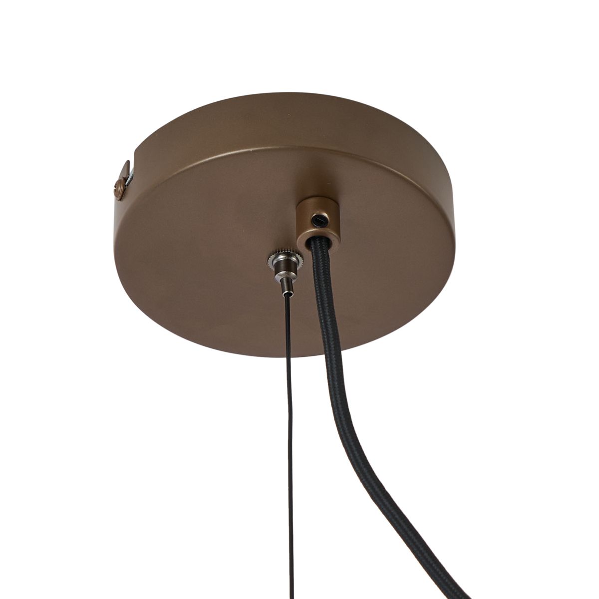 Hotel Chique hanglamp donker brons met amber glas - Stavelot