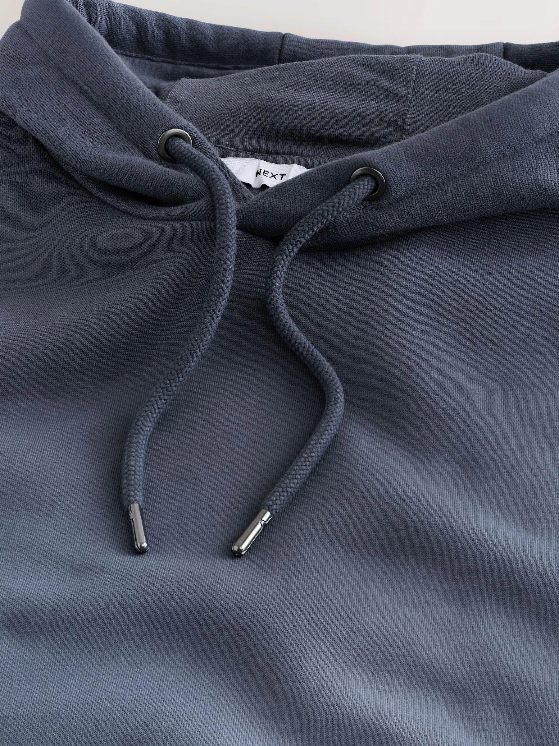 Staalblauw - Normale Pasvorm - Zwaargewicht Cotton Rich Jersey Hoodie