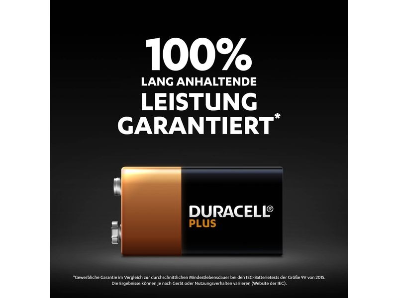 Duracell Batterie Plus Power 9V E-Block , 1 Stück 1 Stück