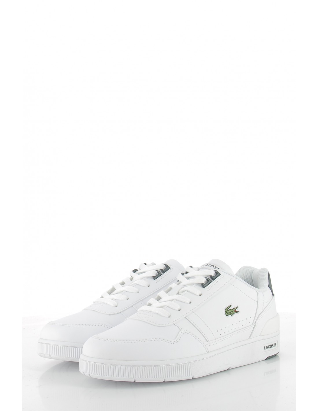 lacoste Sneakers femme t-clip blanc/vert