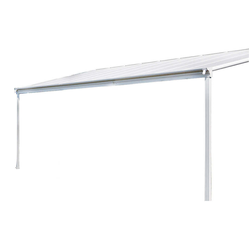 Home Deluxe - SOLIS terrasoverkapping - Wit, B/D/H: 312 x 303 x 226/278 cm - incl. dubbelwandige polycarbonaatplaten, bevestigingsmateriaal | Carport, paviljoen, pergola