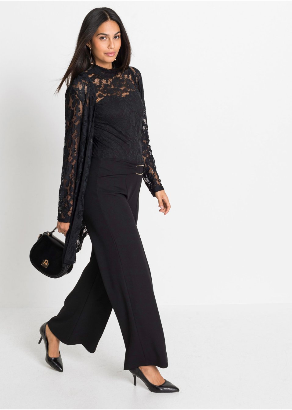Blazer long en dentelle