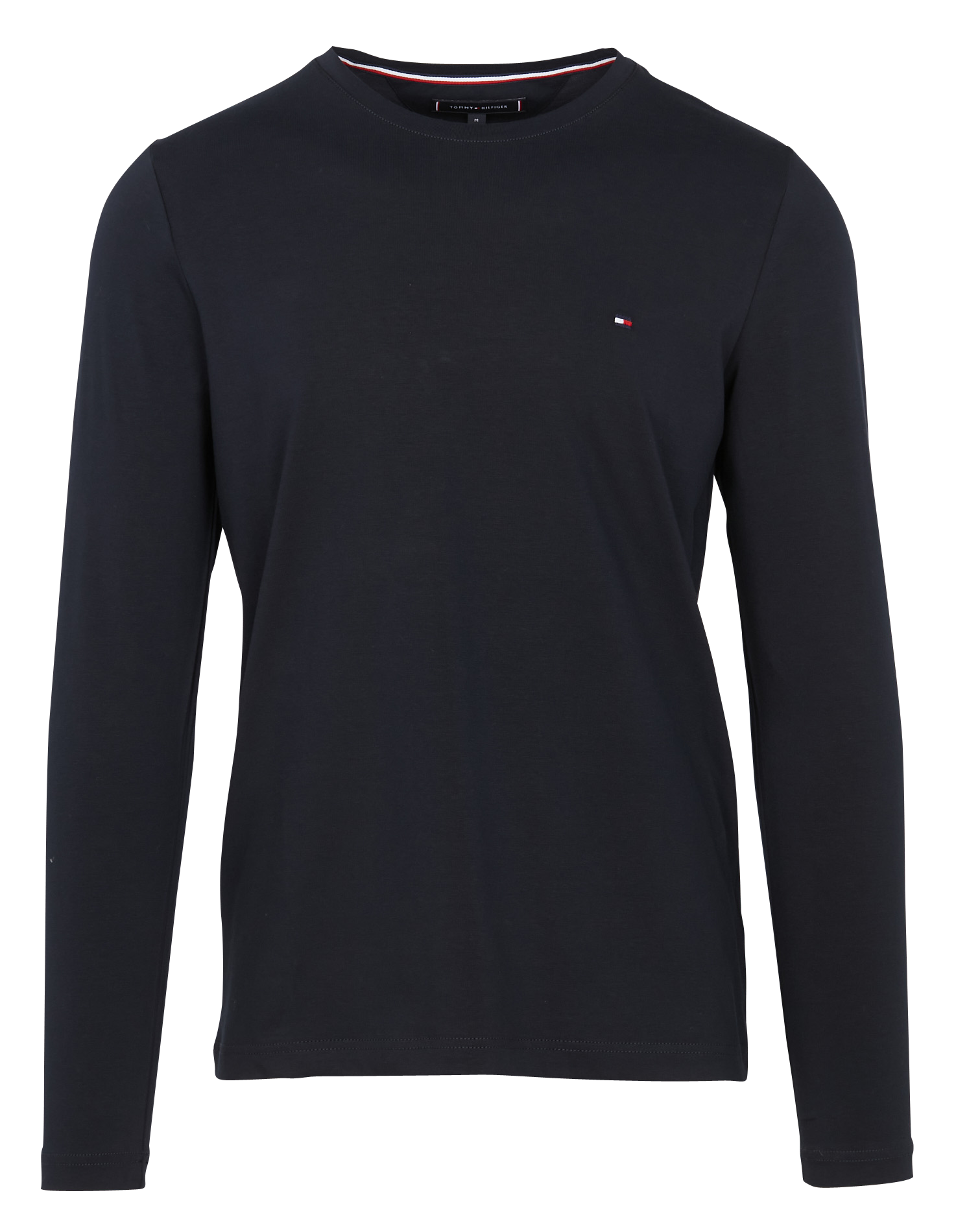 Tee-shirt col rond regular-fit brodé en coton bio | Bleu
