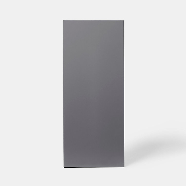 Porte de meuble de cuisine Stevia gris anthracite brillant l. 30 cm x H. 72 cm GoodHome
