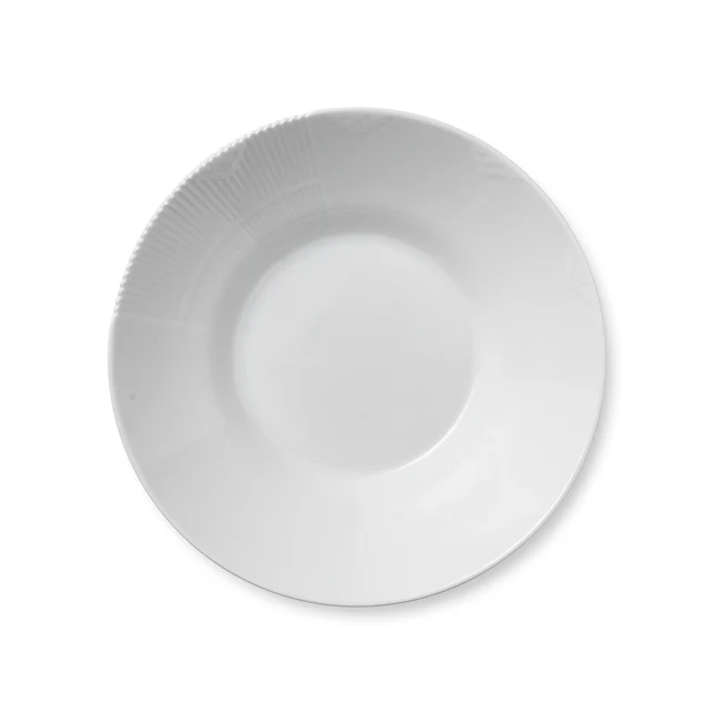 Royal Copenhagen  Hvid Elements dyb tallerken - 25 cm.