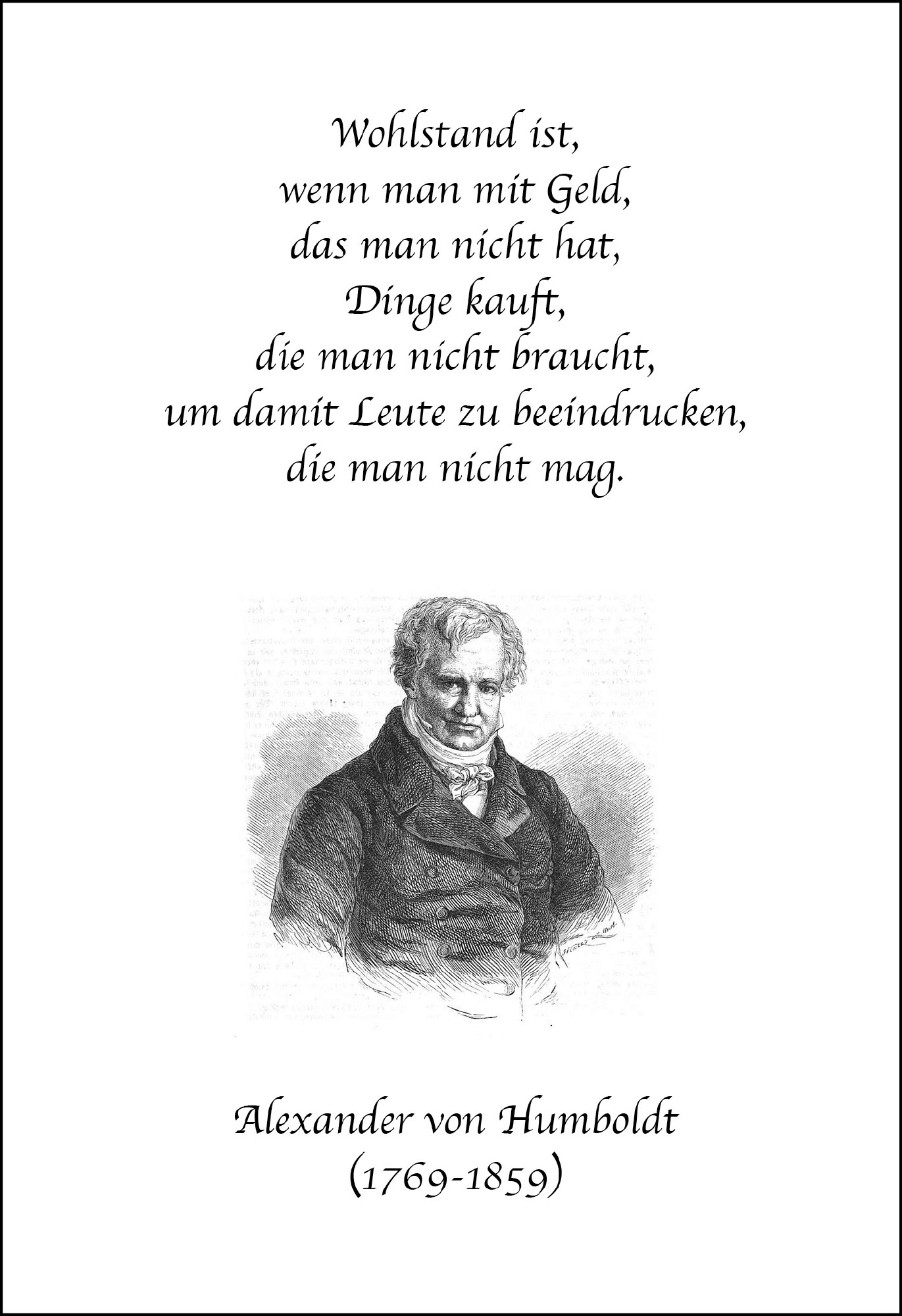Postkarte 'Wohlstand ist wenn...' günstig bestellen