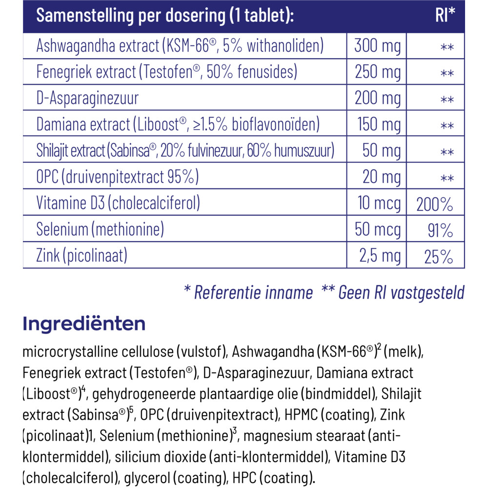Vitakruid Homme 60 tabletten