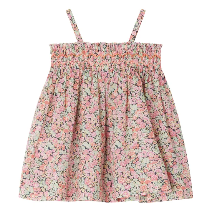 Bonpoint Robe Smockée Liberty Fabricia | Rose