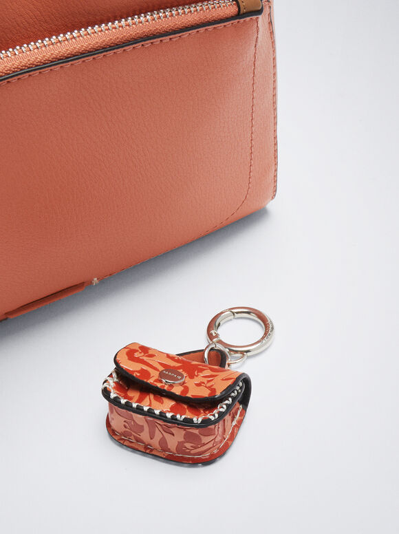 Bolsa transversal com pingente - Coral