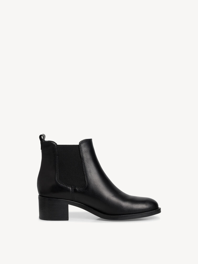 Leren Chelseaboot - zwart