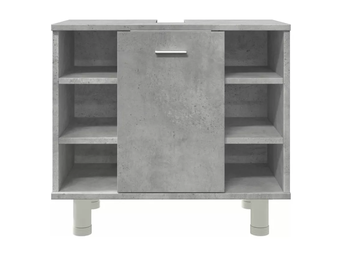 Armoire de salle de bain Gris béton 60x32x53,5 cm Aggloméré