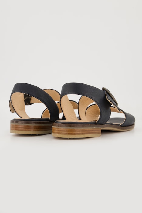 Leder-Sandaletten, Schnallen, Weite H