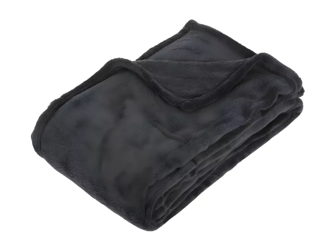 Plaid Microfibre Gris foncé 125 x 150 cm