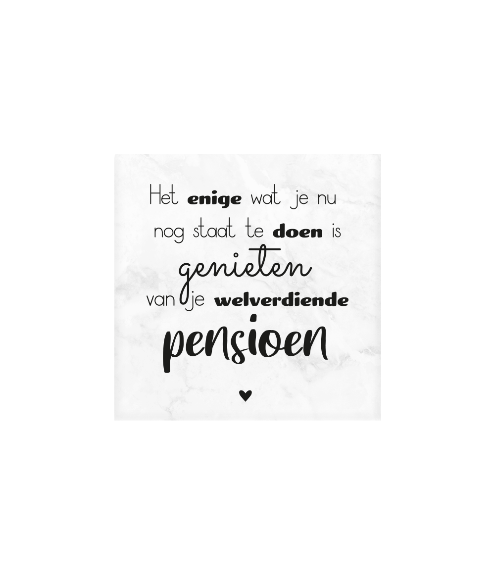 Pensioen Onderzetter 10cm