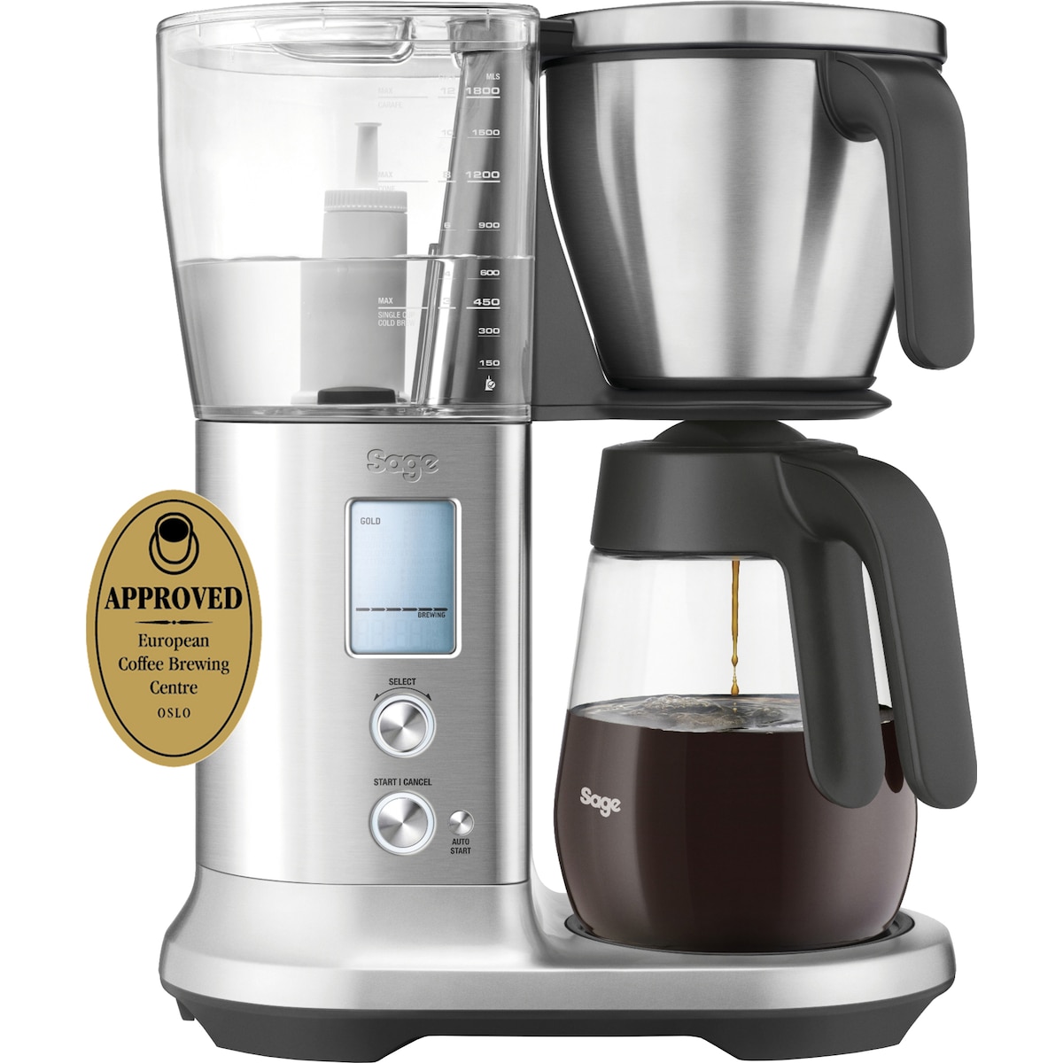 Sage Precision Brewer kaffetrakter glass SDC400BSS