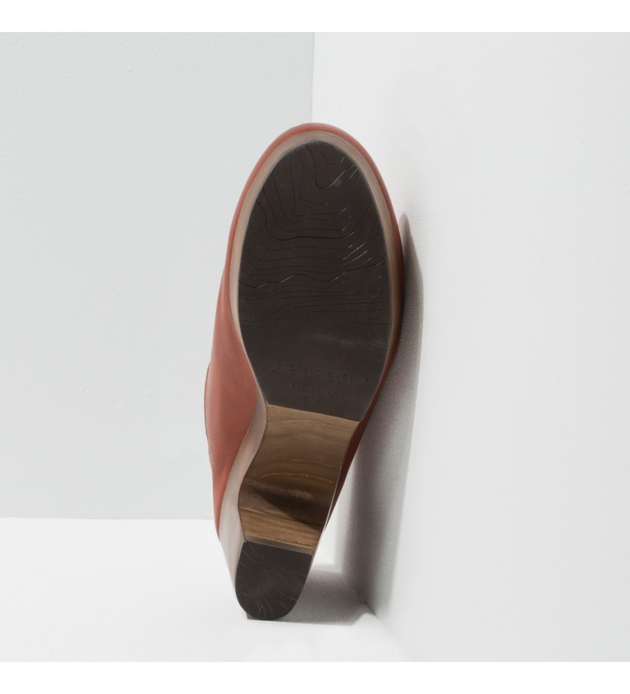 Tamancos Neosens Montone em couro cor camelo St. Laurent - Altura do salto: 8 cm -