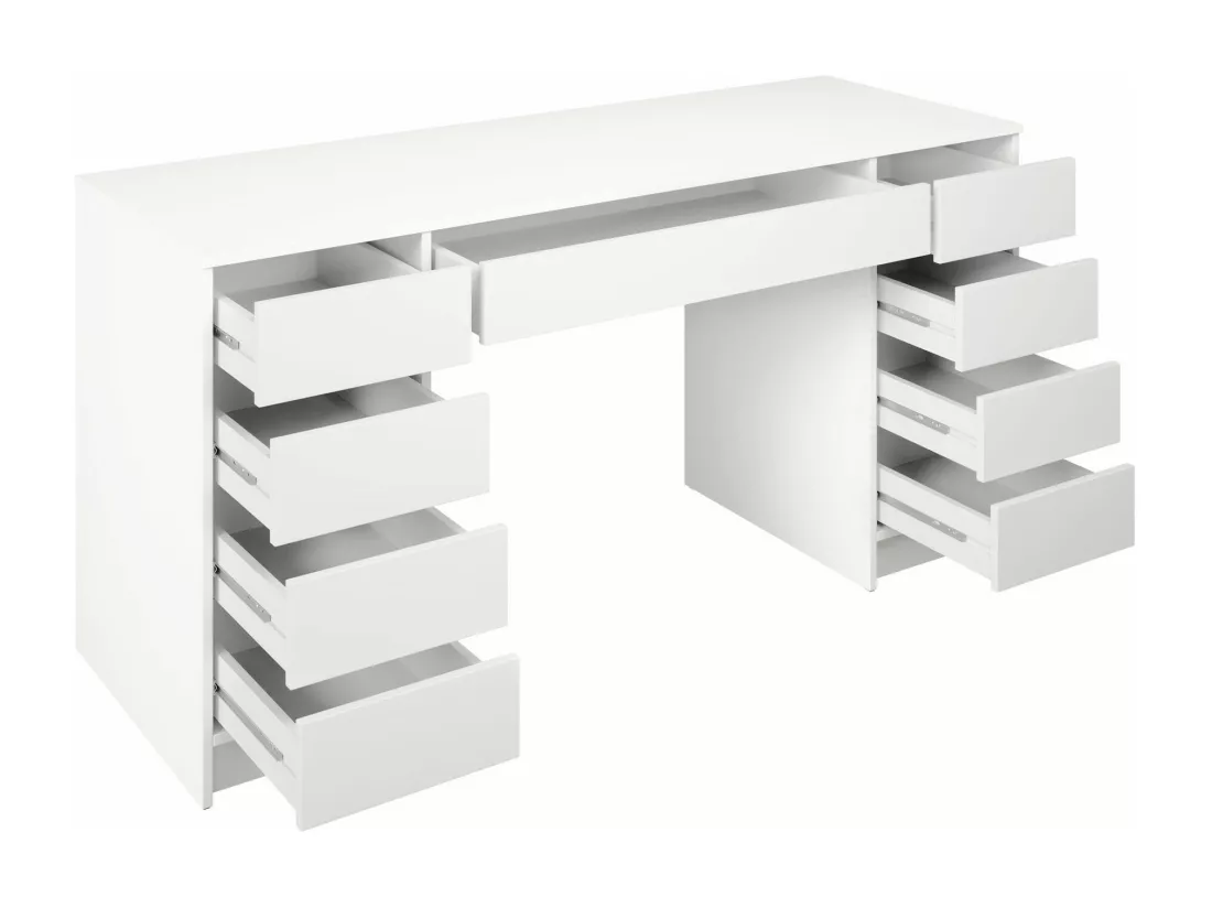Bureau Comfivo 401, Avec tiroirs, 76x154x55cm, Blanc