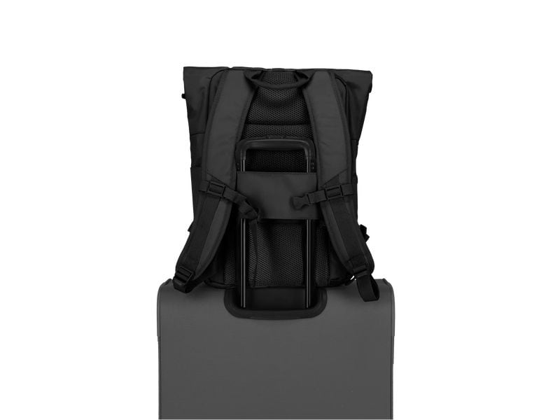 travelite Rucksack Basics Rollup 35 l, Schwarz Freizeitrucksack