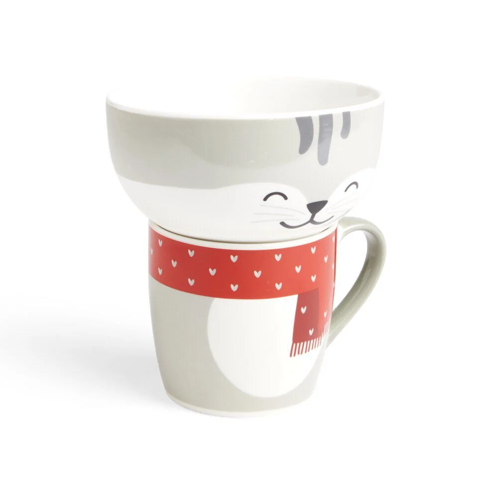 Mug 35,5cl avec bol chat 52cl